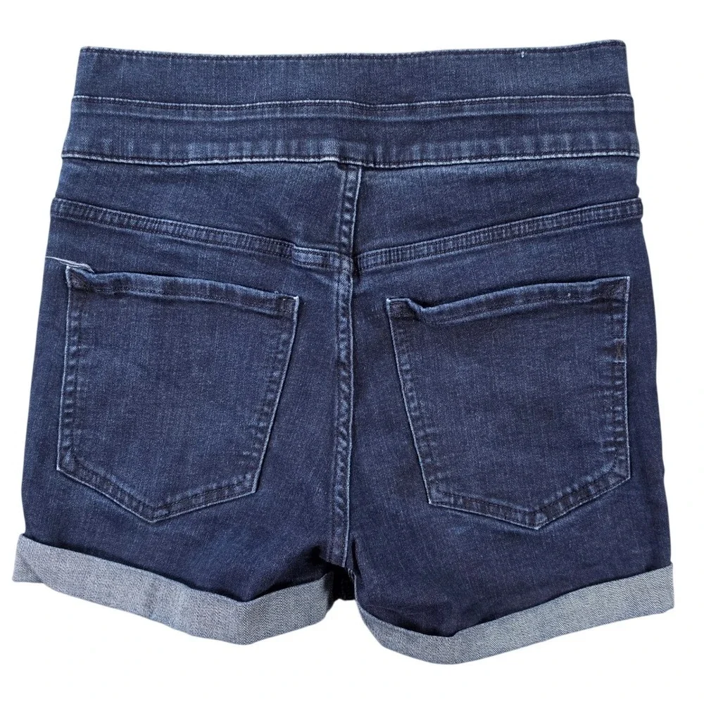 Perfect Super High Rise Sailor Shorts Womens 6 Long Dark Wash Express‎